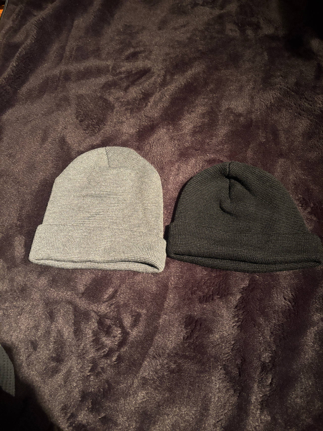 Knit Cuffed Beanie Hat Set