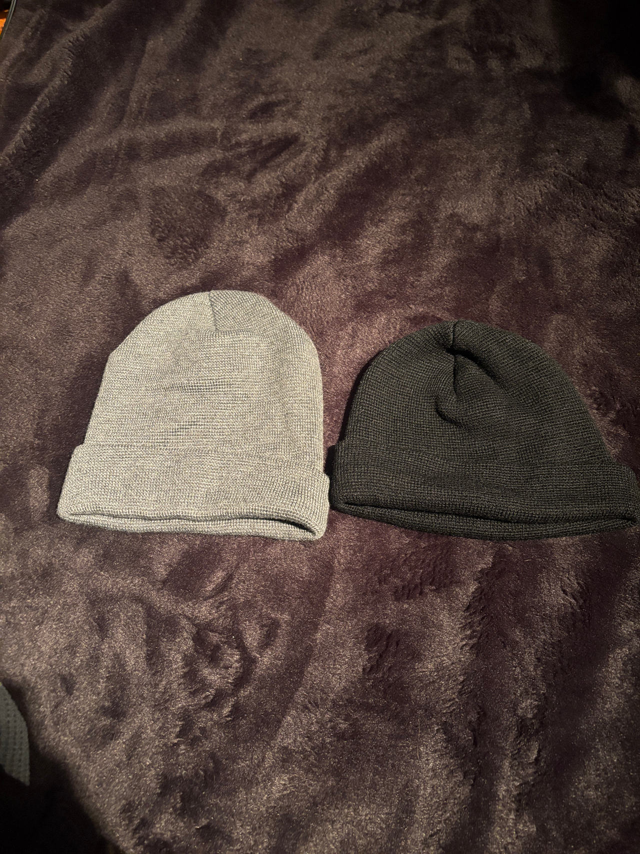Knit Cuffed Beanie Hat Set
