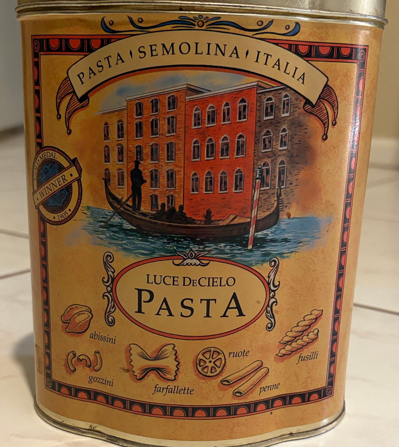 Luce DeCielo Pasta Semolina Italia Tin