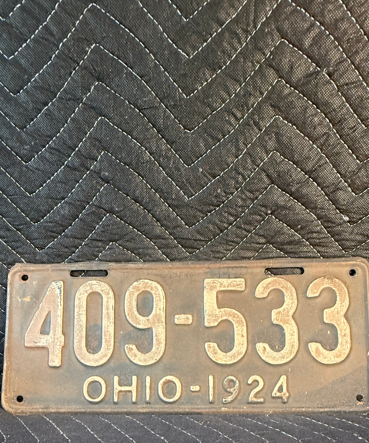 1924 Ohio License Plate