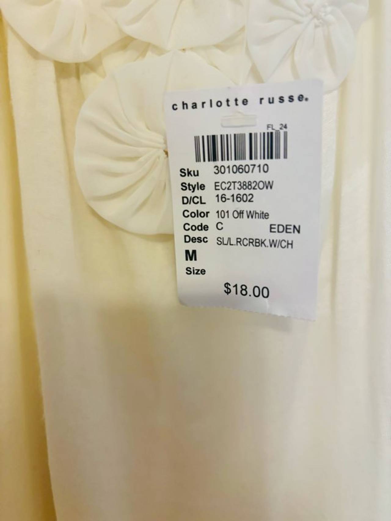 Charlotte Russe Off White Dress
