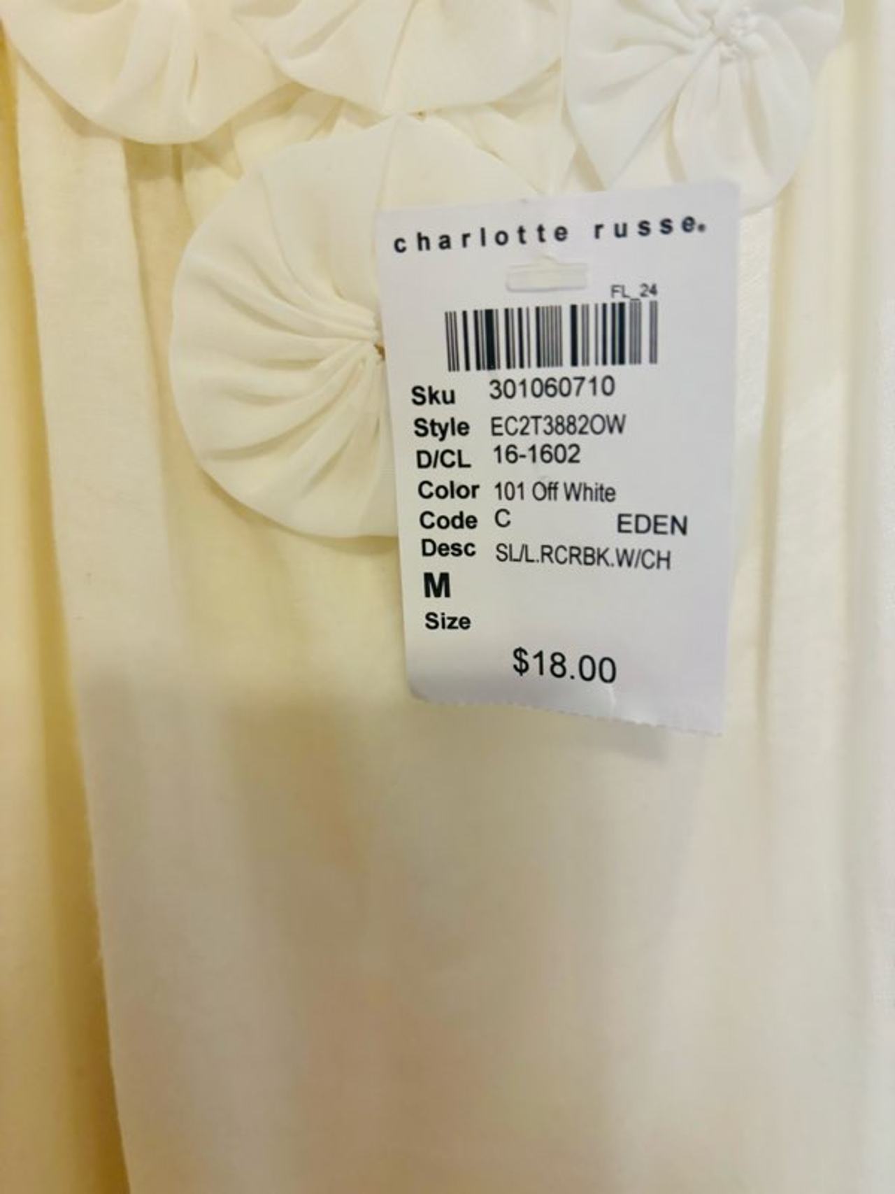 Charlotte Russe Off White Dress