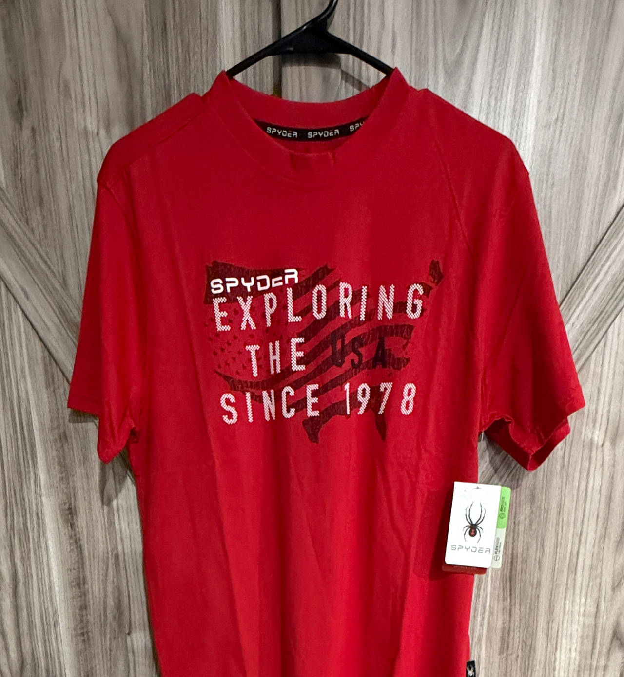 Spyder Men's Red Exploring the USA Graphic T-Shirt NWT