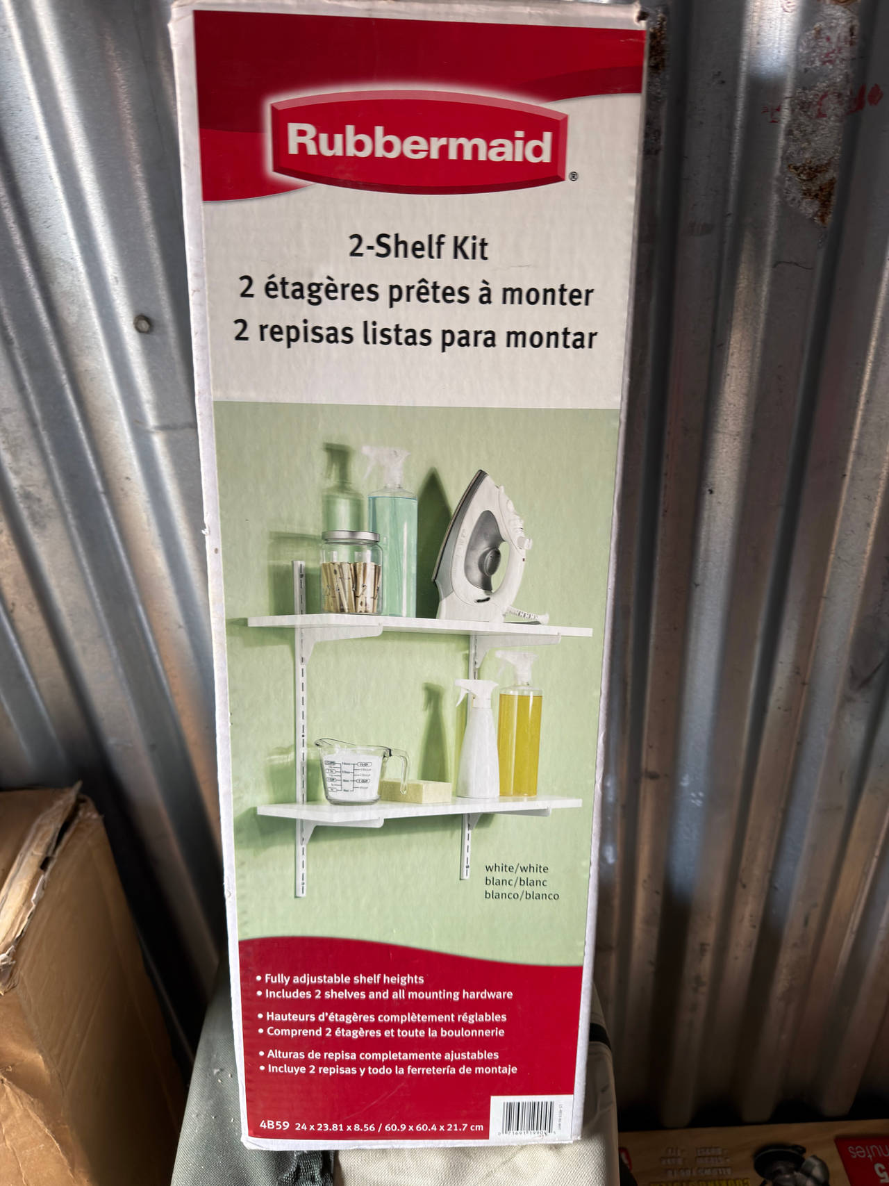 Rubbermaid 2-Shelf Kit White 24-inch