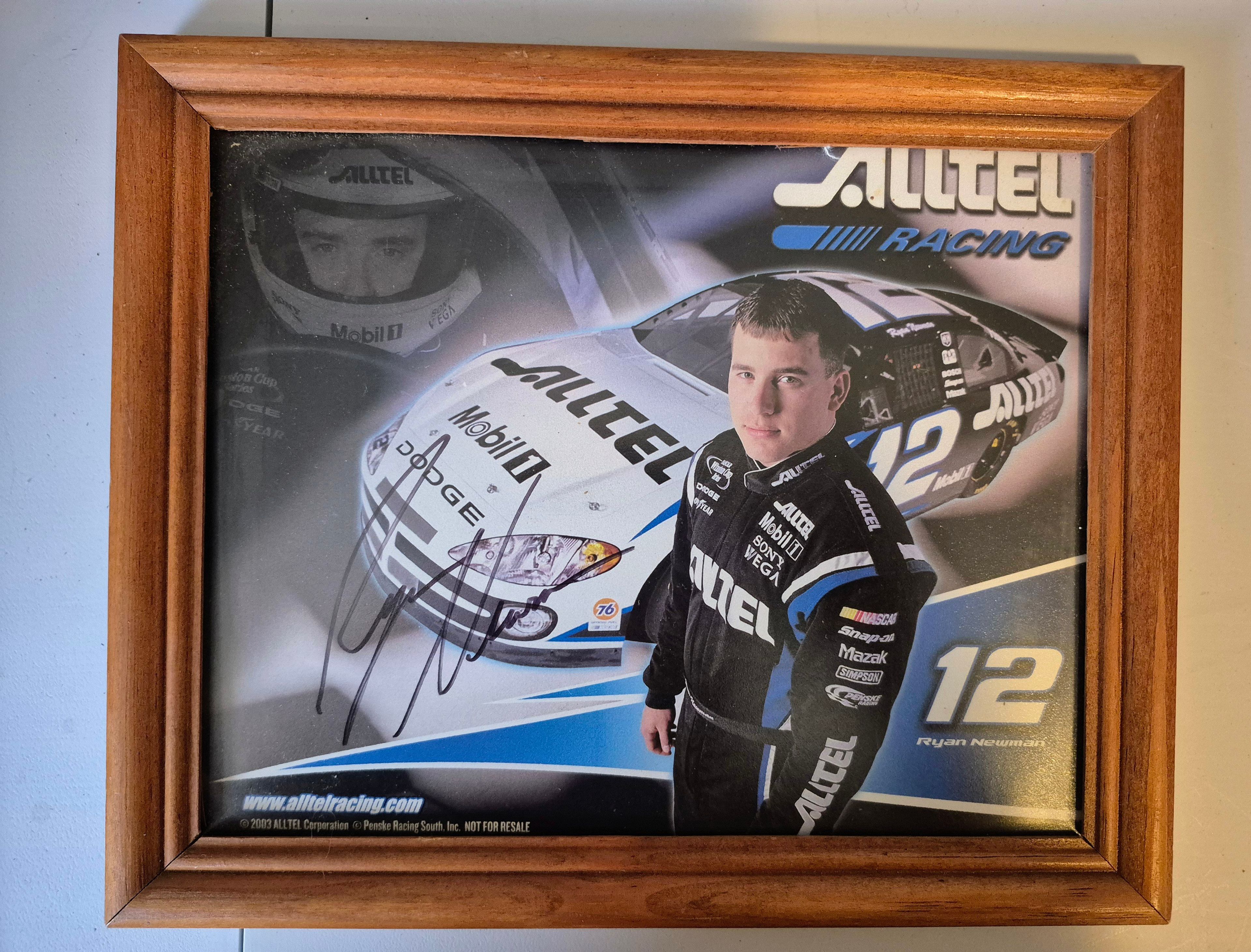 Ryan Newman Signed Alltel Racing Framed Photo