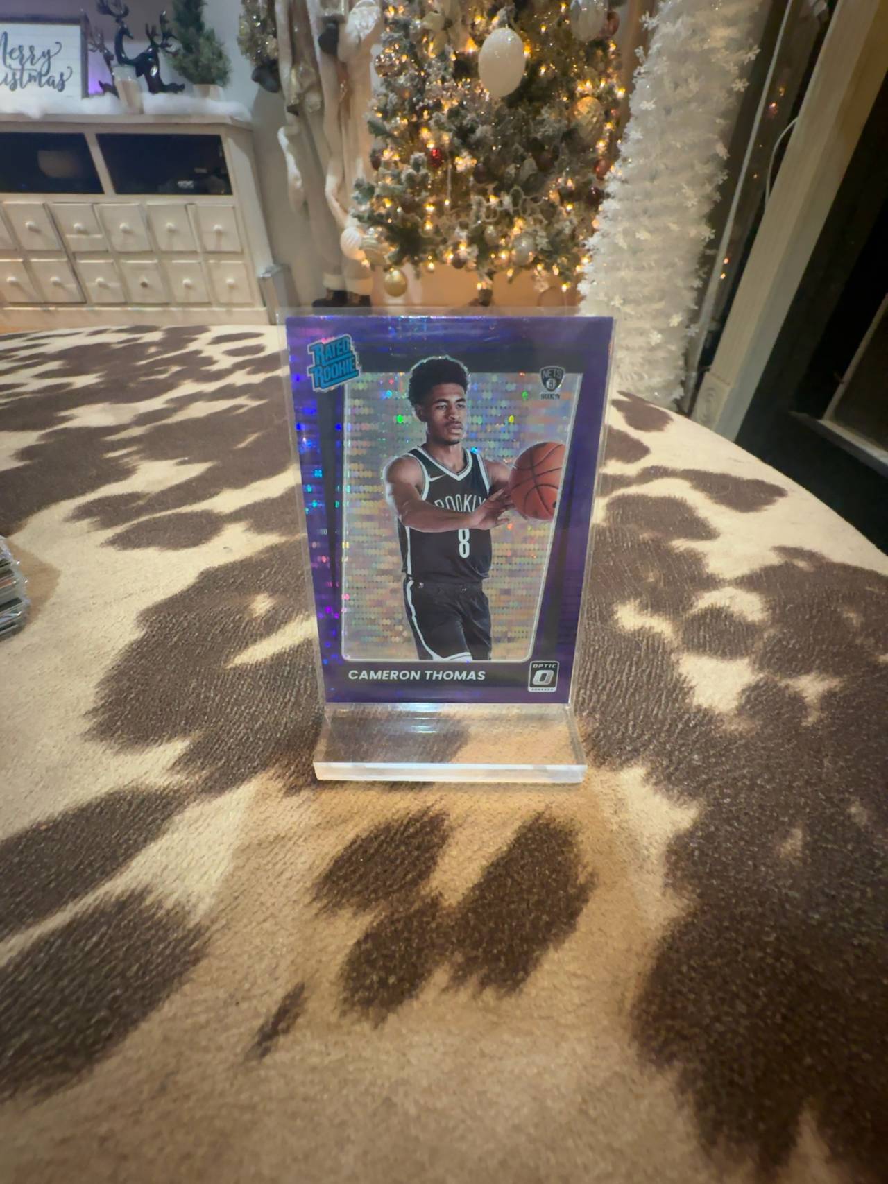 Panini Cameron Thomas 2021-22 Donruss Optic Silver/purple Prizm Rookie Card #153