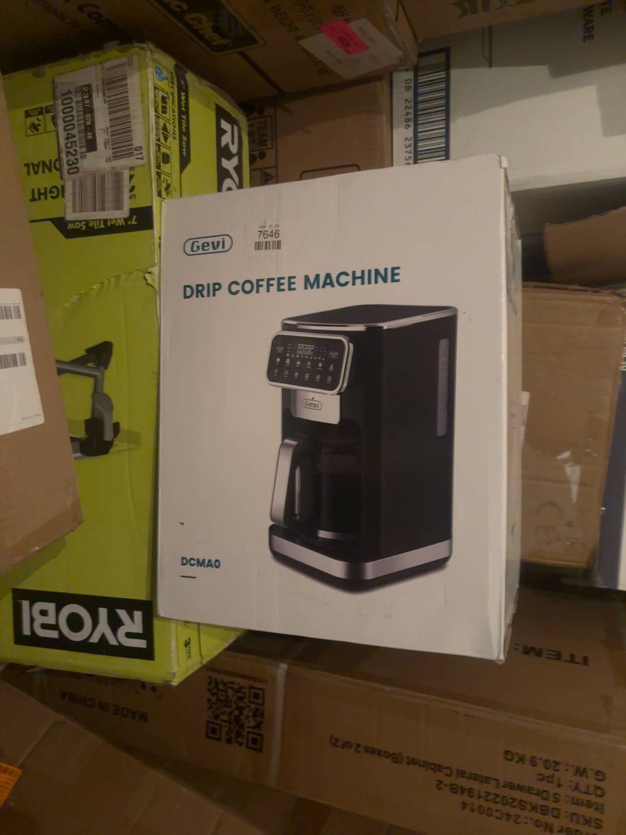 Gevi 12-Cup Programmable Drip Coffee Maker with LED Touchscreen