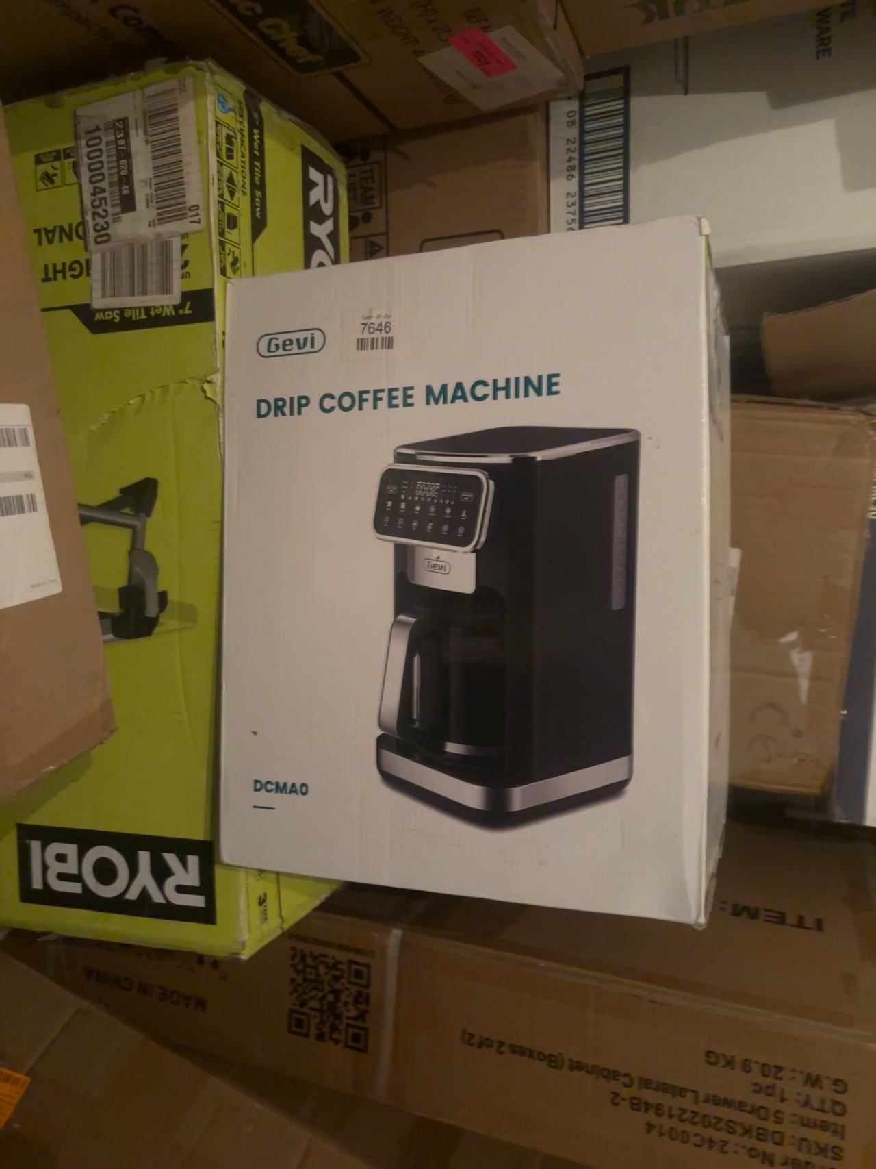 Gevi 12-Cup Programmable Drip Coffee Maker with LED Touchscreen