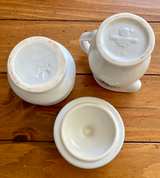 Pfaltzgraff Old Town Blue Sugar and Creamer Set with Saucers - Image 2