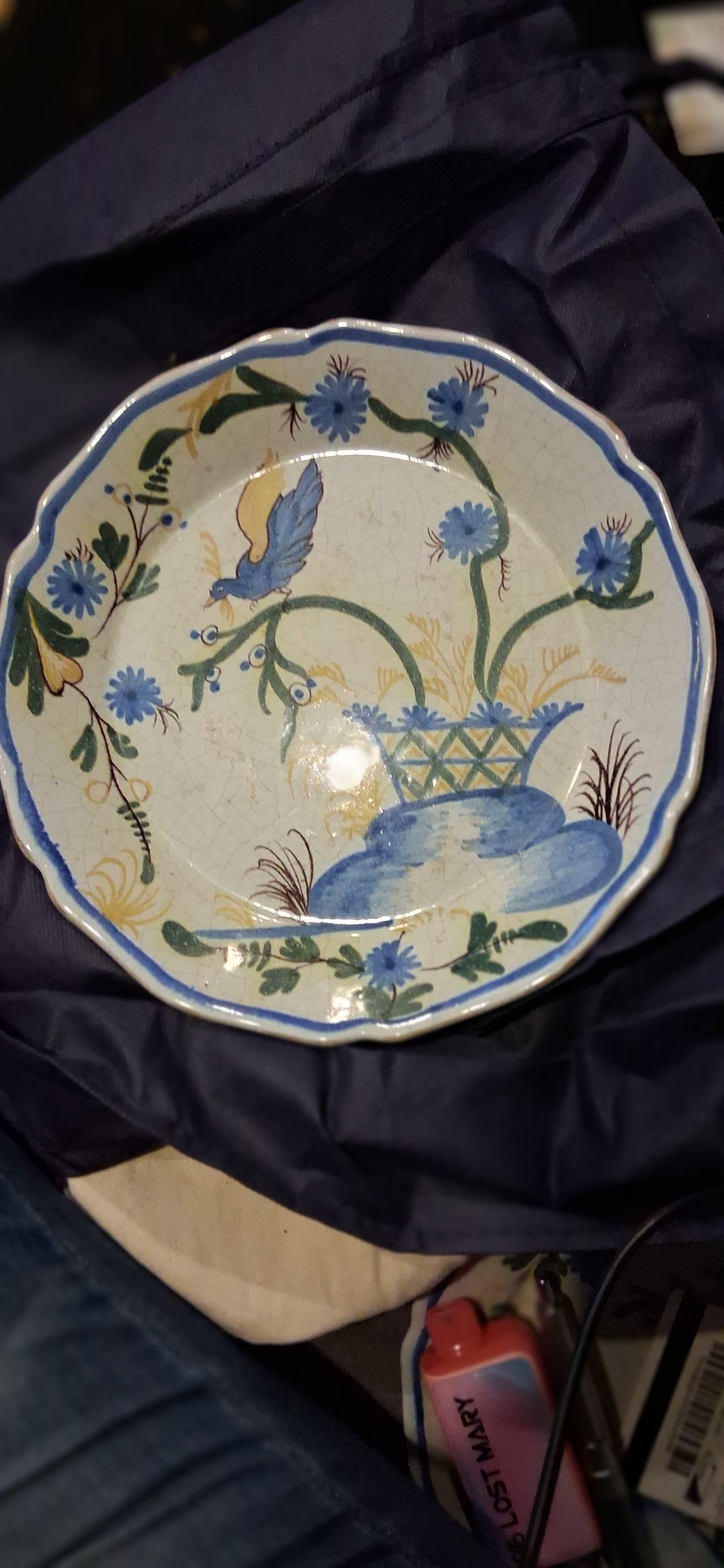 Quimper French Faience Hand Painted Plate