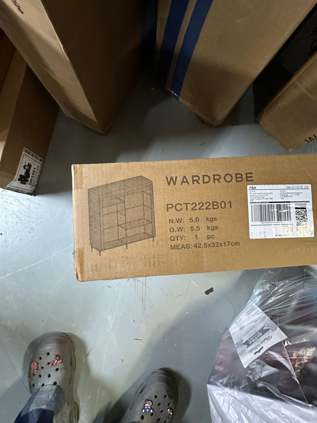 SONGMICS Portable Wardrobe Closet PCT222B01