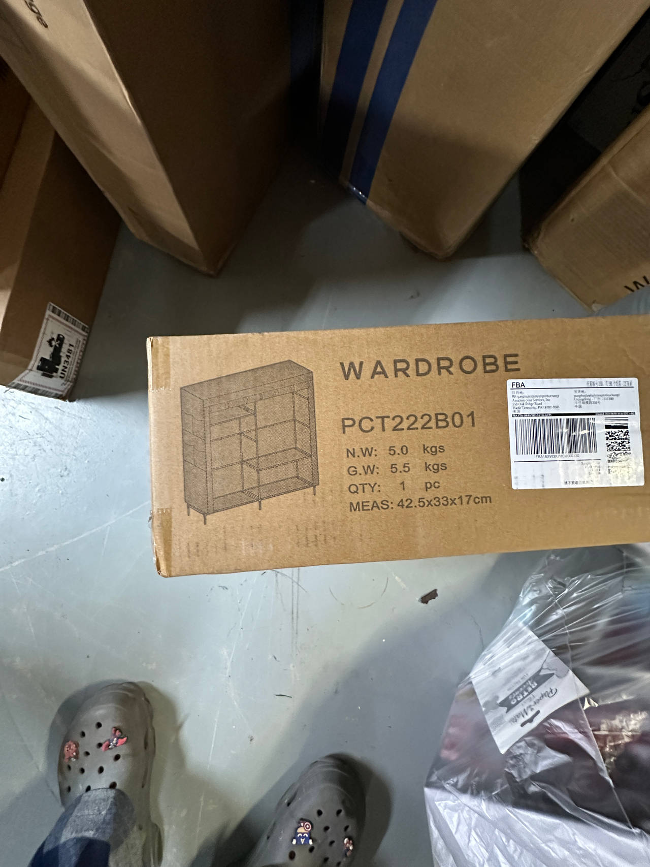 SONGMICS Portable Wardrobe Closet PCT222B01