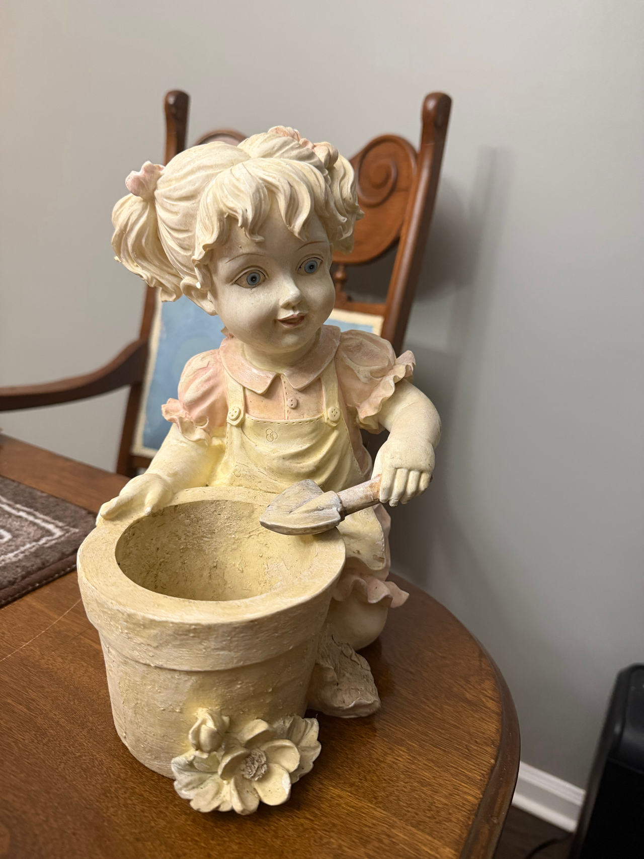 Girl with Flower Pot Garden Statue