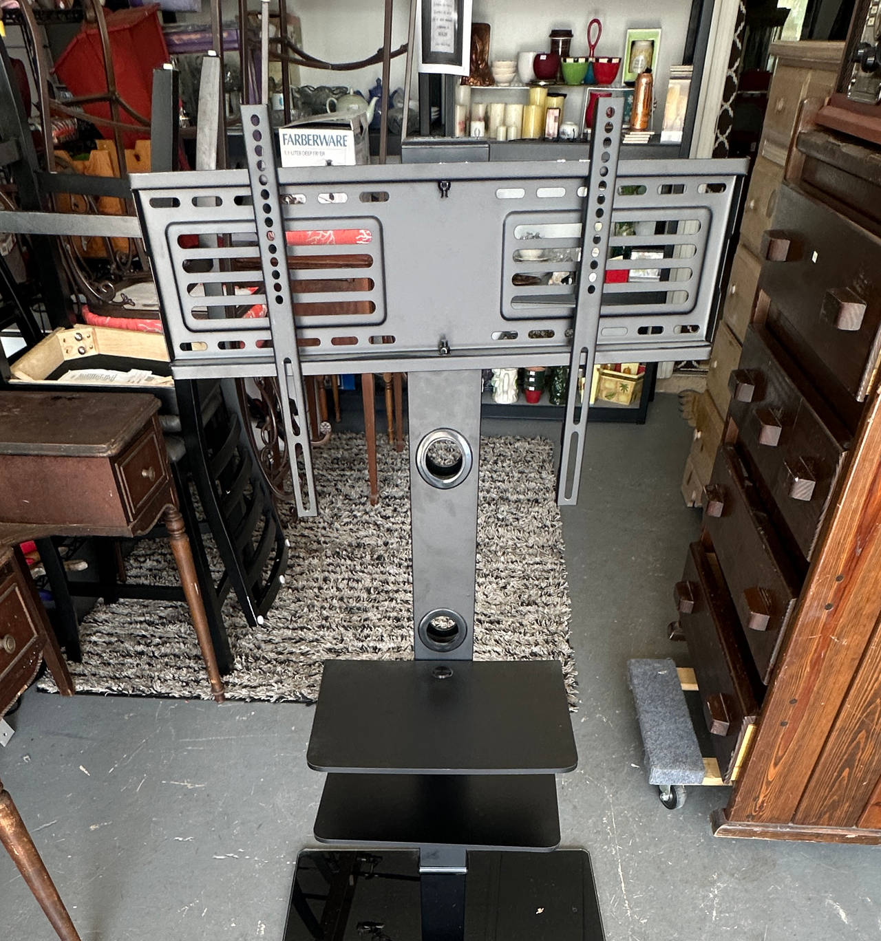 Universal Floor TV Stand with Shelves