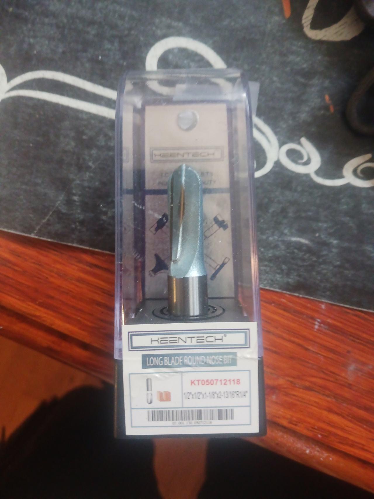 Keentech Long Blade Round Nose Bit 1/2" x 1/2" x 1-1/8" x 2-13/16" R1/4"