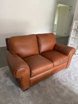 GENUINE LEATHER LOUNGE SUITE – 3 PIECES – PRISTINE CONDITION - Image 3