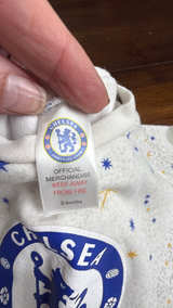 Chelsea FC Baby Star Print Sleepsuit 3-6mos - Image 3