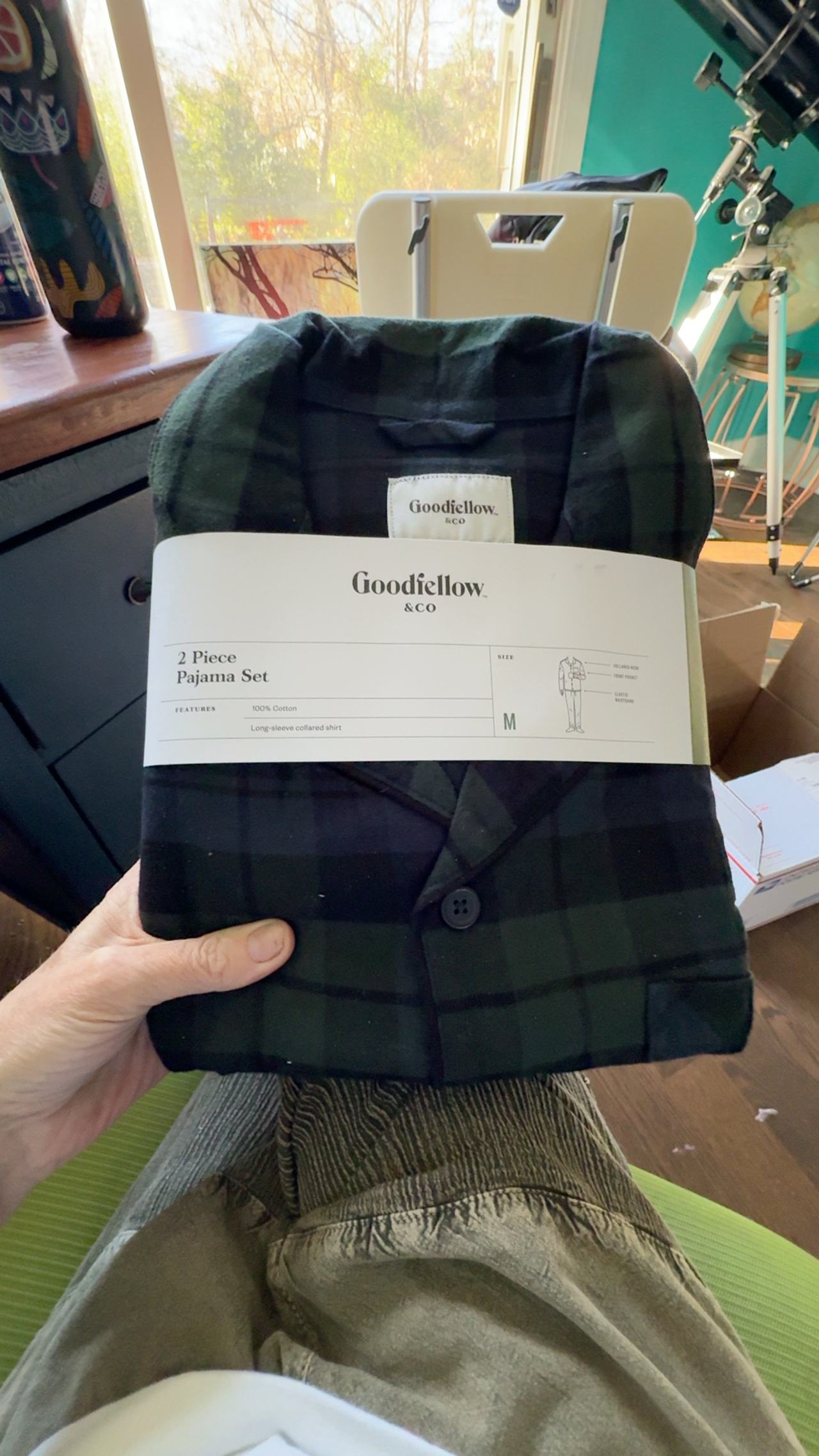 Goodfellow & Co pajamas - Navy Green/Black - brand new  - size Medium 