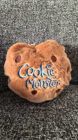 REVERSIBLE Cookie Monster Plush Blue ZIPPER TURNS INTO A BIG GIANT COOKIE  - Image 3