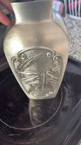 Seagull Pewter Chrysanthemum Vase - Image 4