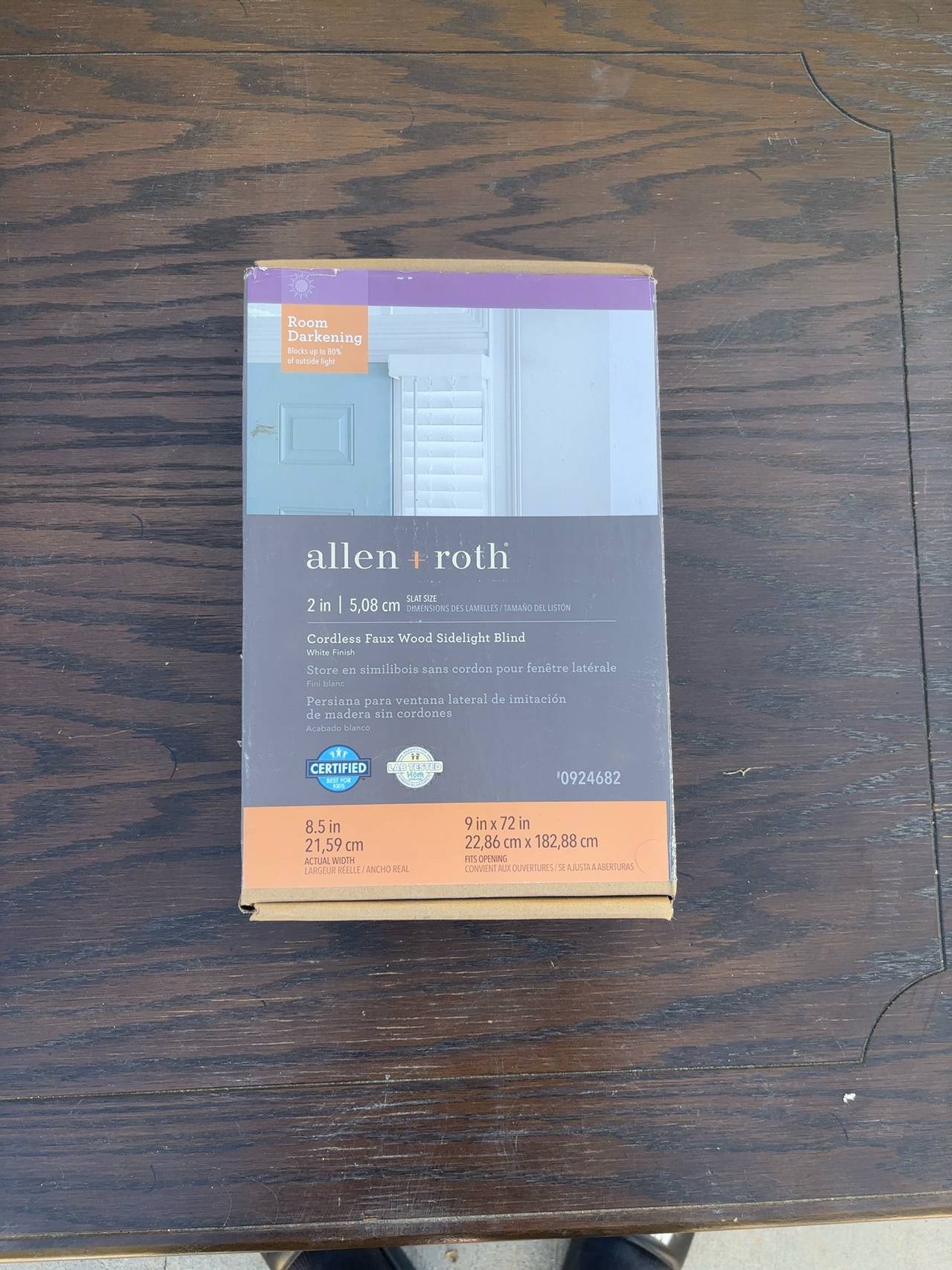 Allen + Roth 2" Cordless White Faux Wood Blind