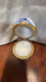 Ter Steege Delft Blue Porcelain Trinket Egg - Image 2