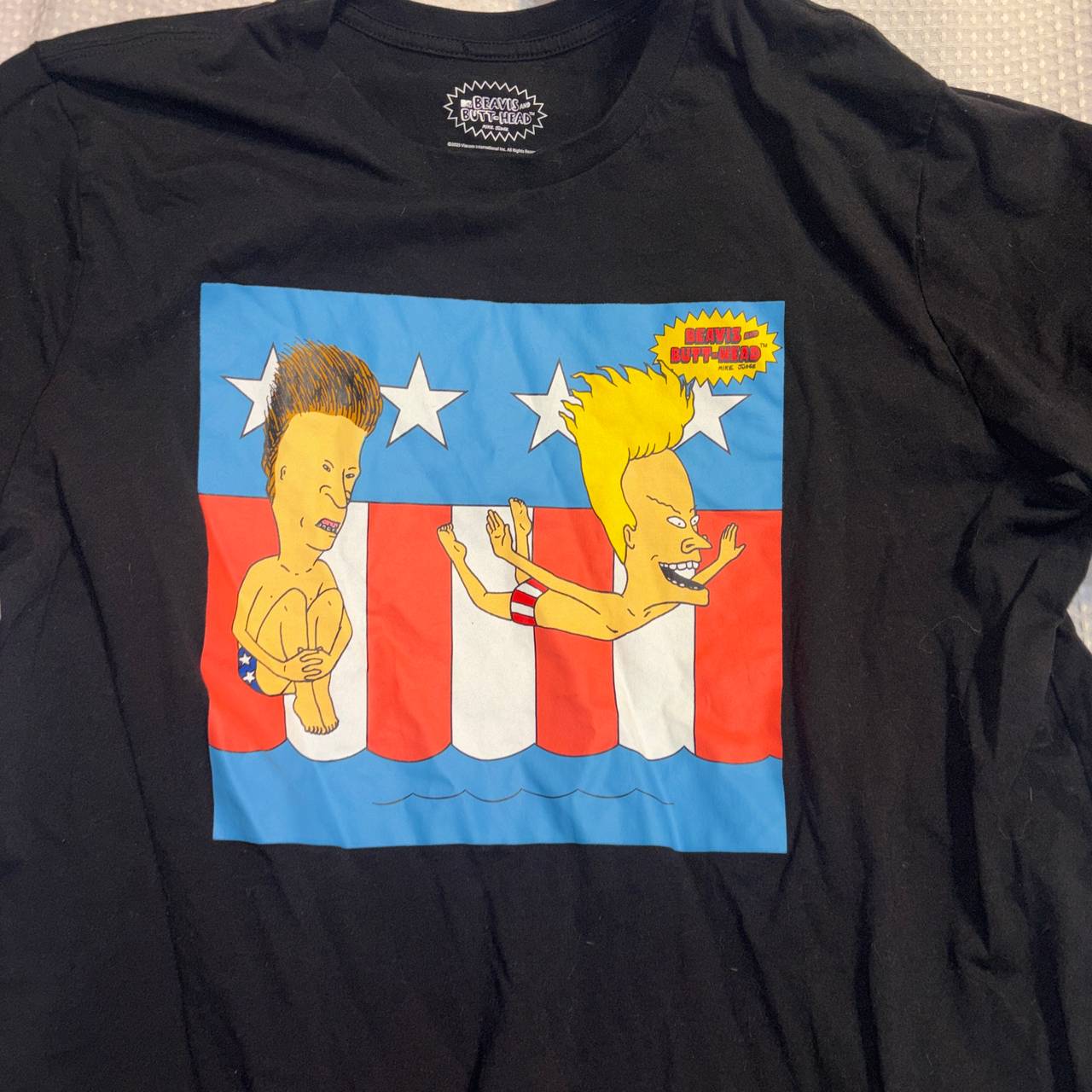 Beavis and Butt-Head American Flag Diving T-Shirt brand new size 3X