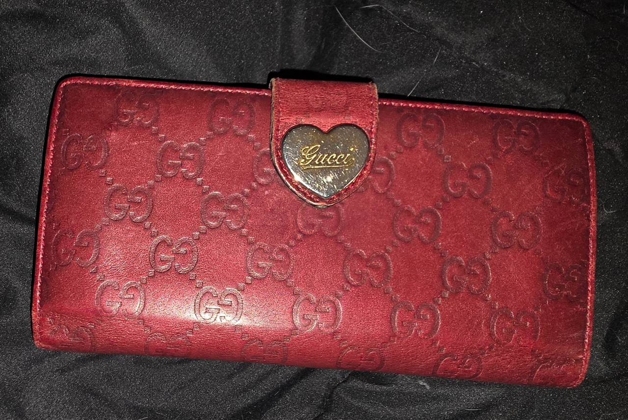 Gucci Guccissima Heart Continental Wallet