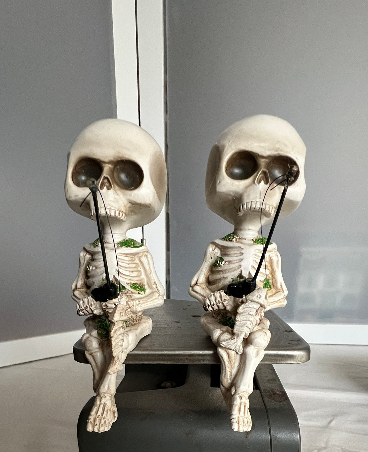 Skeleton Fisherman Shelf Sitter Figurines
