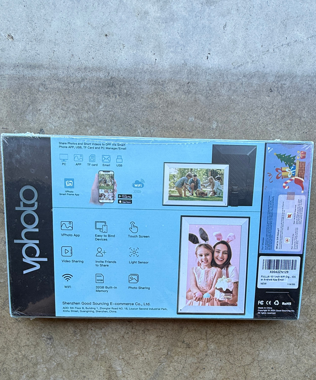 FULLJA 10.1 inch WiFi Digital Picture Frame 32GB
