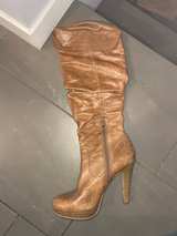 Jessica Simpson Leather Brown Knee Boots - Image 1