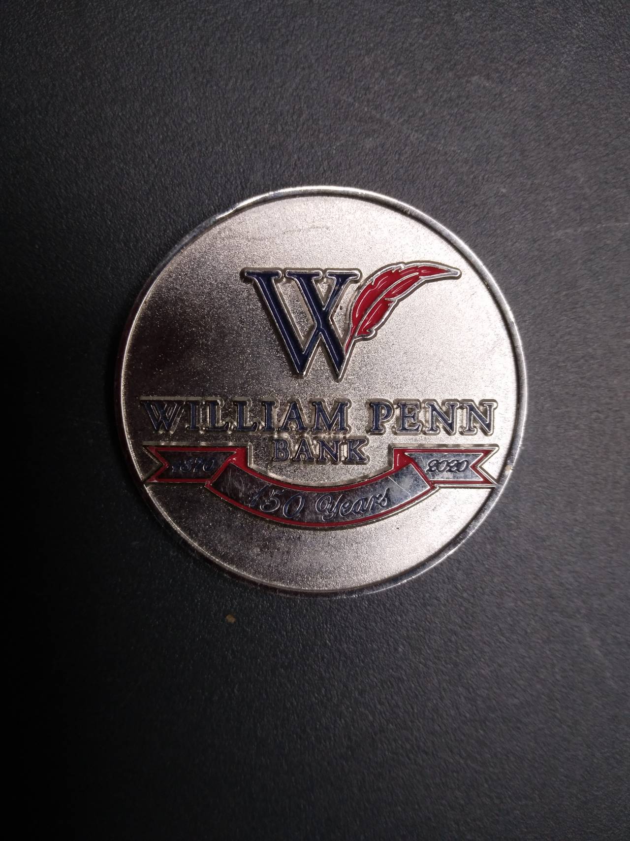 William Penn Bank 150th Anniversary Commemorative Coin