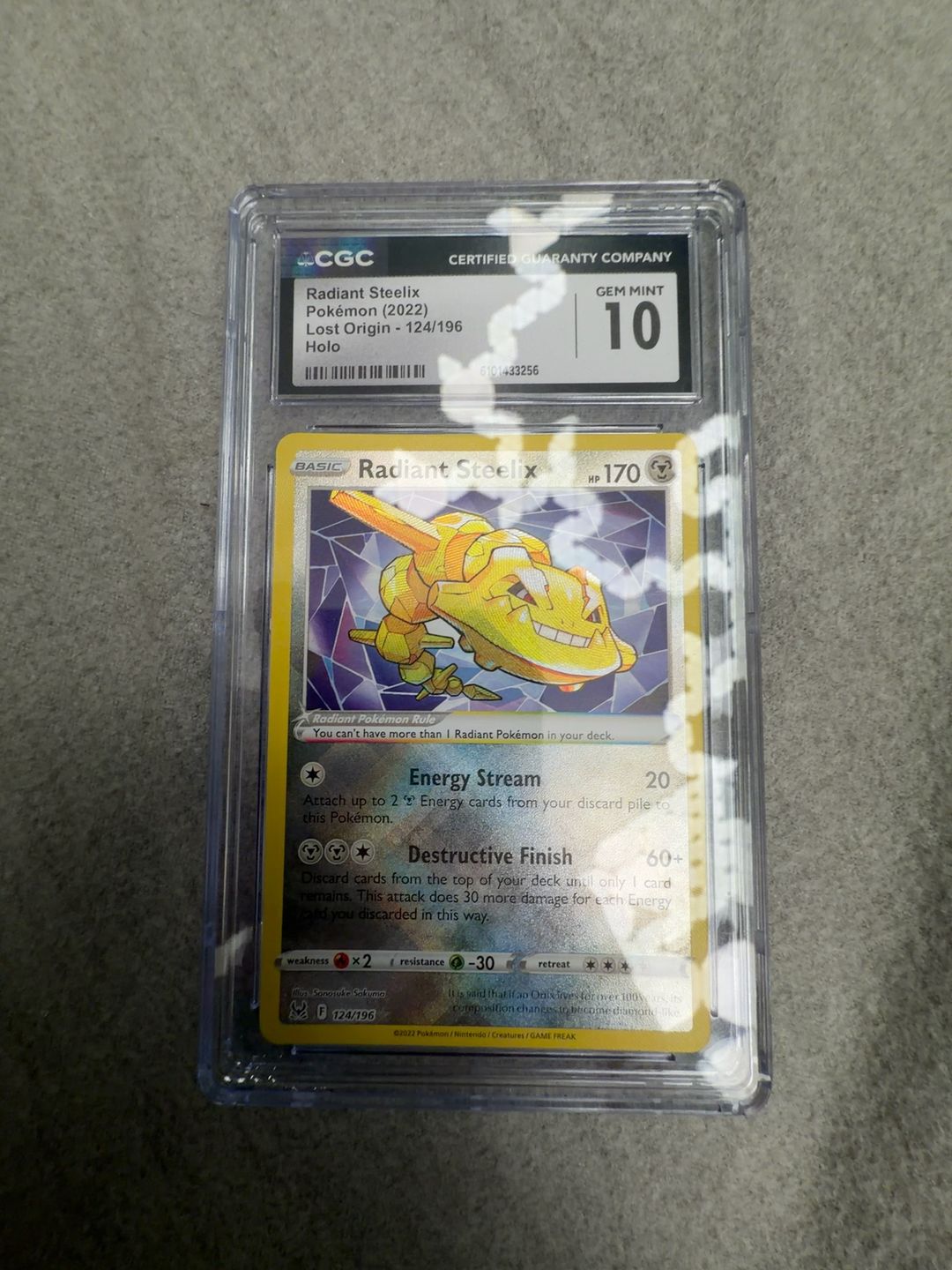 Pokémon TCG Radiant Steelix 124/196 Lost Origin