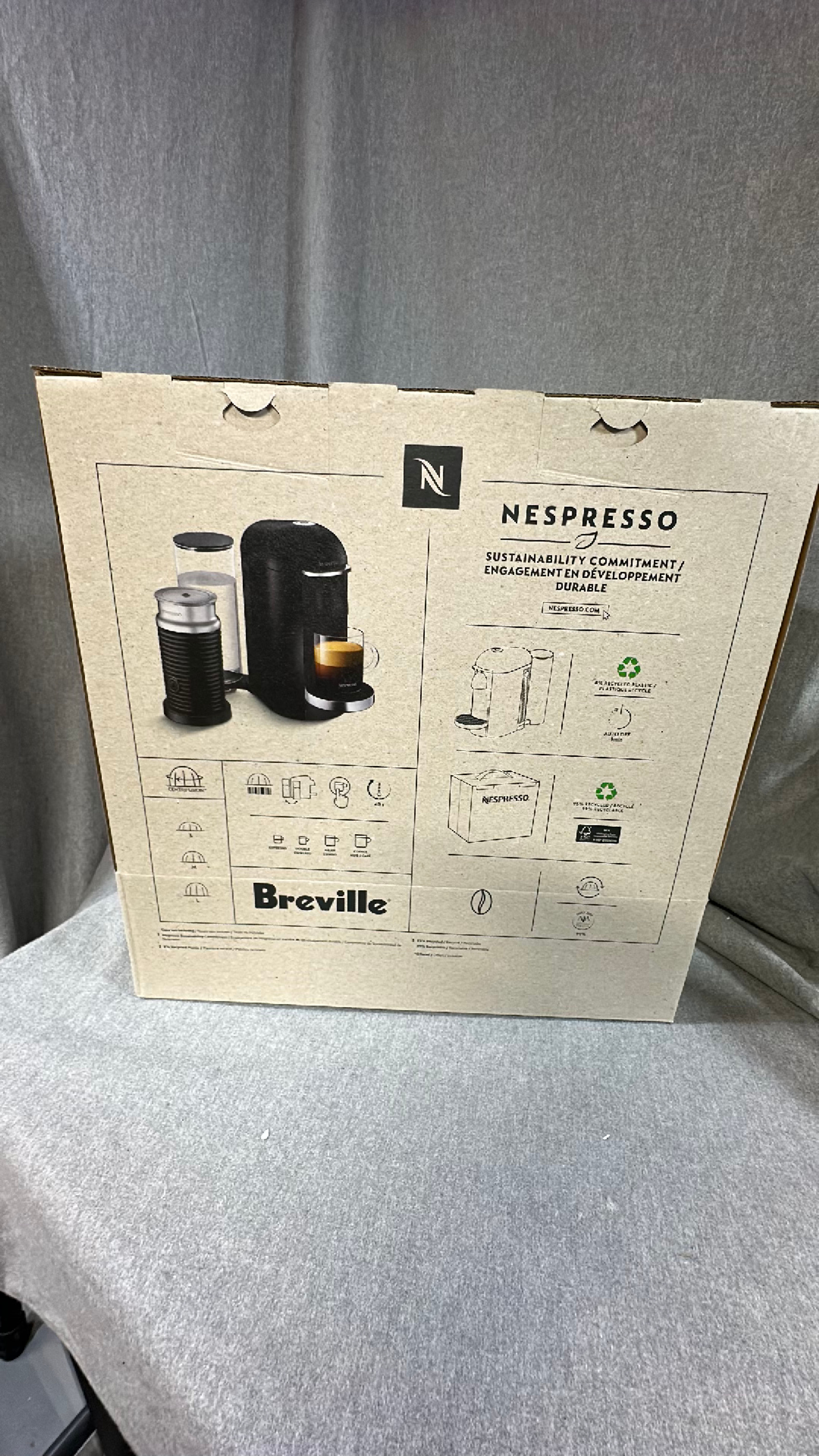 Nespresso Vertuo Plus Coffee and Espresso Machine by Breville with Aeroccino Milk Frother - Image 3