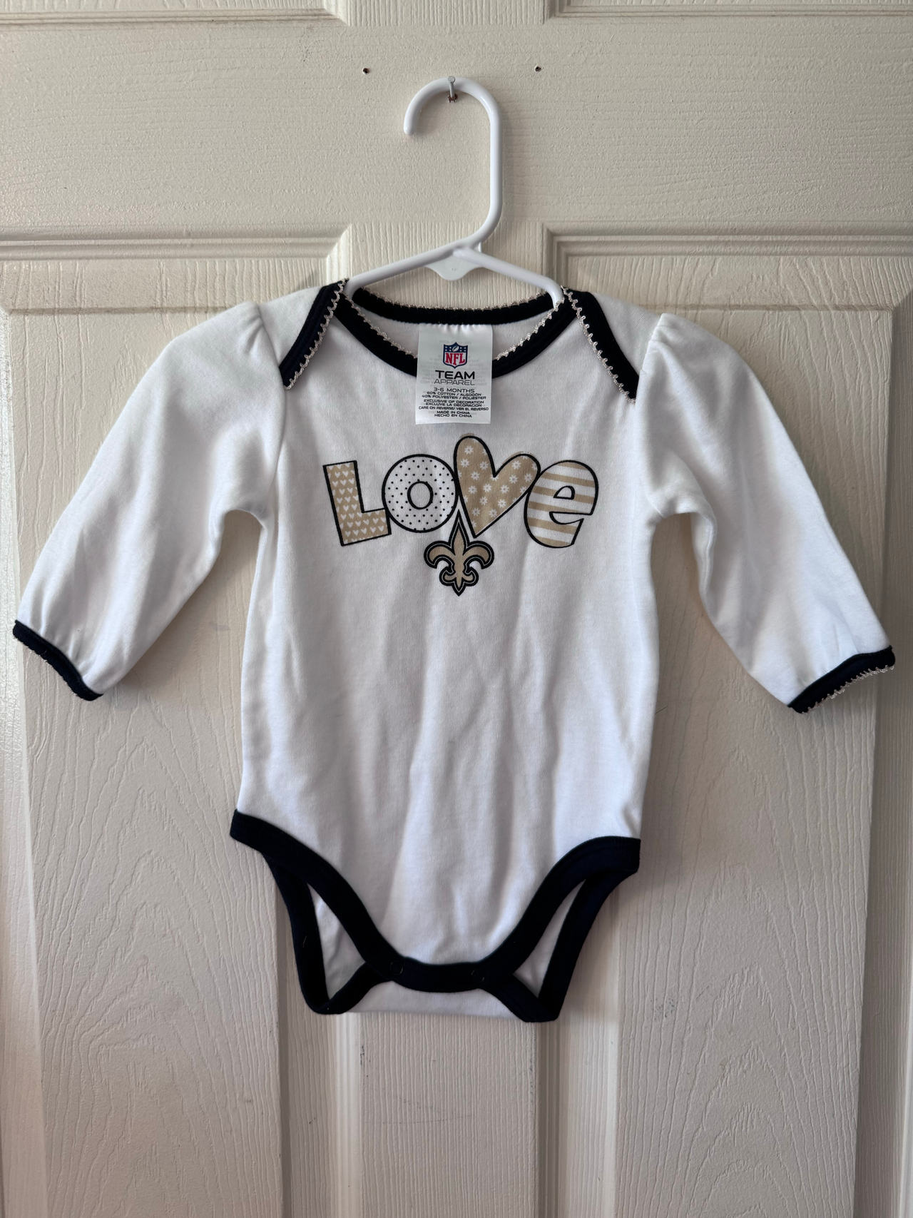 NFL Team Apparel New Orleans Saints Baby LOVE Bodysuit