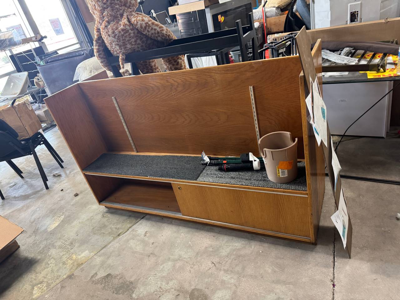 Wooden Retail Display Counter with Storage