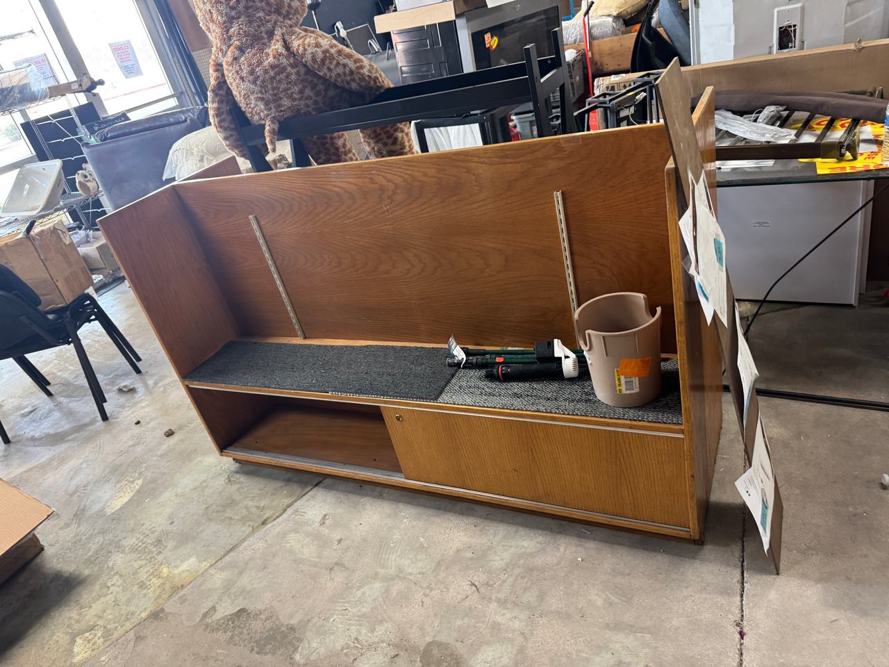 Wooden Retail Display Counter with Storage