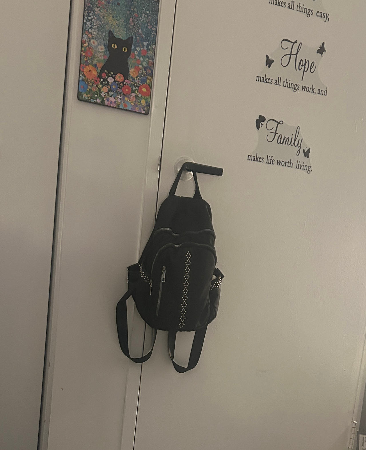 Black Studded Mini Backpack