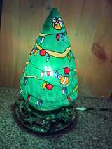 Vintage Poppy Lighted Christmas Tree Decorative Table Lamp Night Light 12" - Image 4