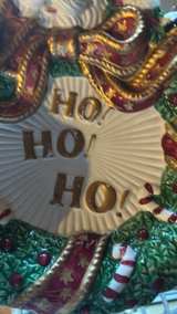 Fitz and Floyd Santa Wreath Ho Ho Ho Candy Dish - Image 4