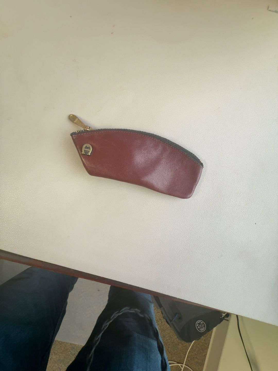 Aigner Vintage Leather Keychain