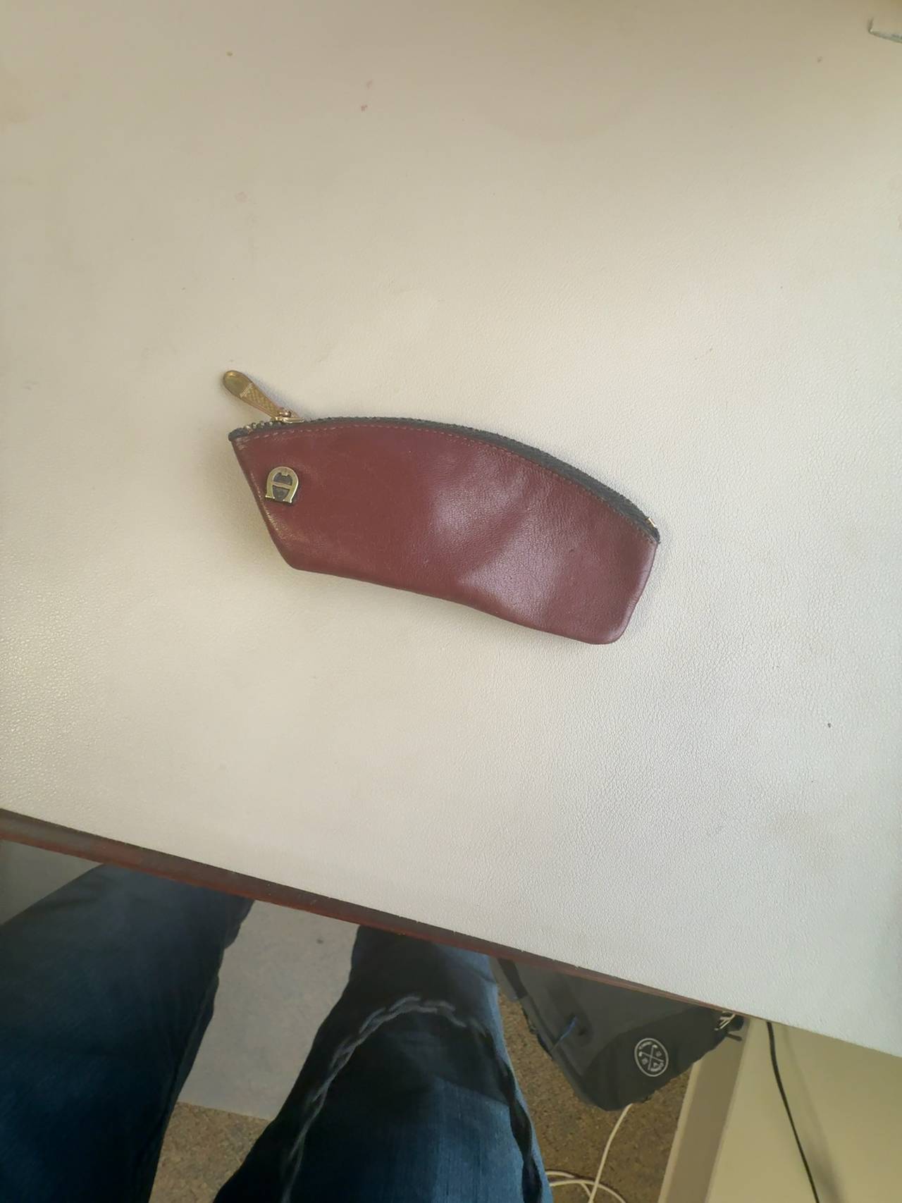 Aigner Vintage Leather Keychain