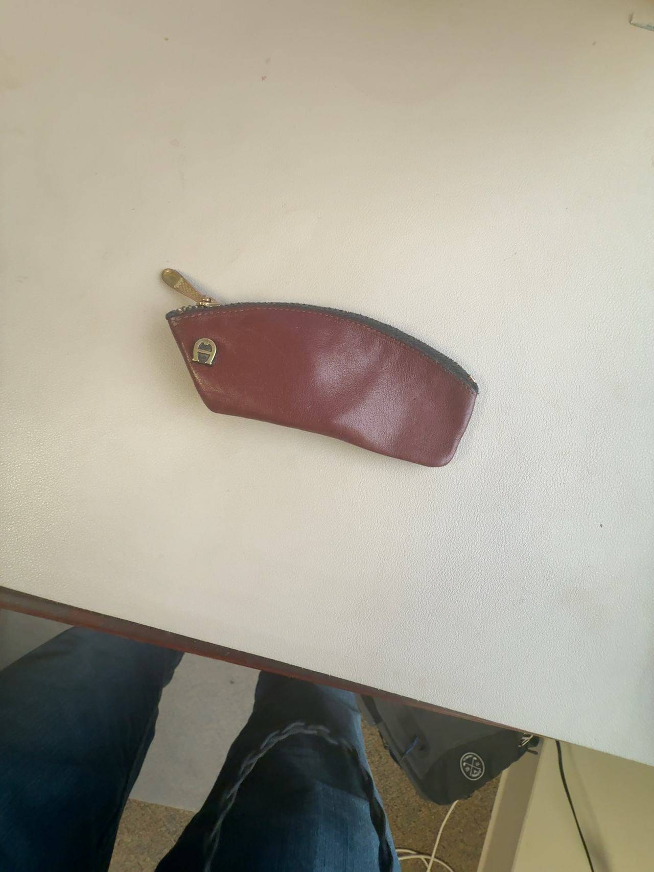 Aigner Vintage Leather Keychain