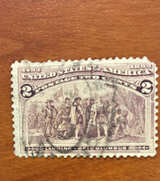 1893 2c Columbian Landing of Columbus Stamp - Image 1