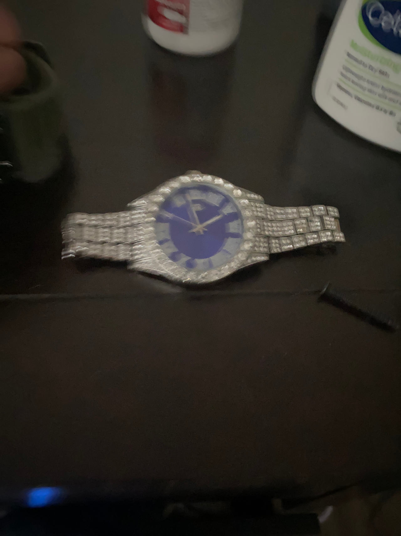 iced out wristwatch