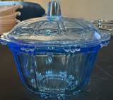 KIG Oyster Pearl Blue Candy Dish with Lid - Image 1