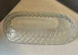 Indiana Glass Clear Pretzel Pattern Oval Celery Dish - Image 2