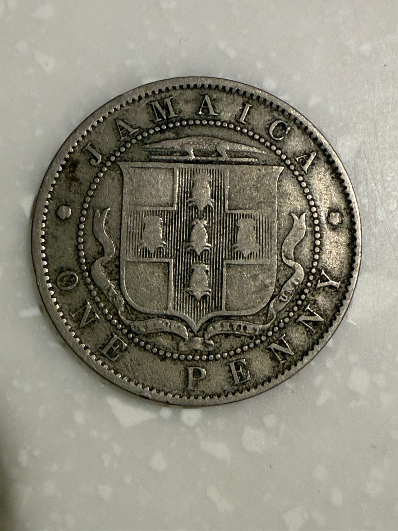 Jamaica One Penny Coin 1920 E6