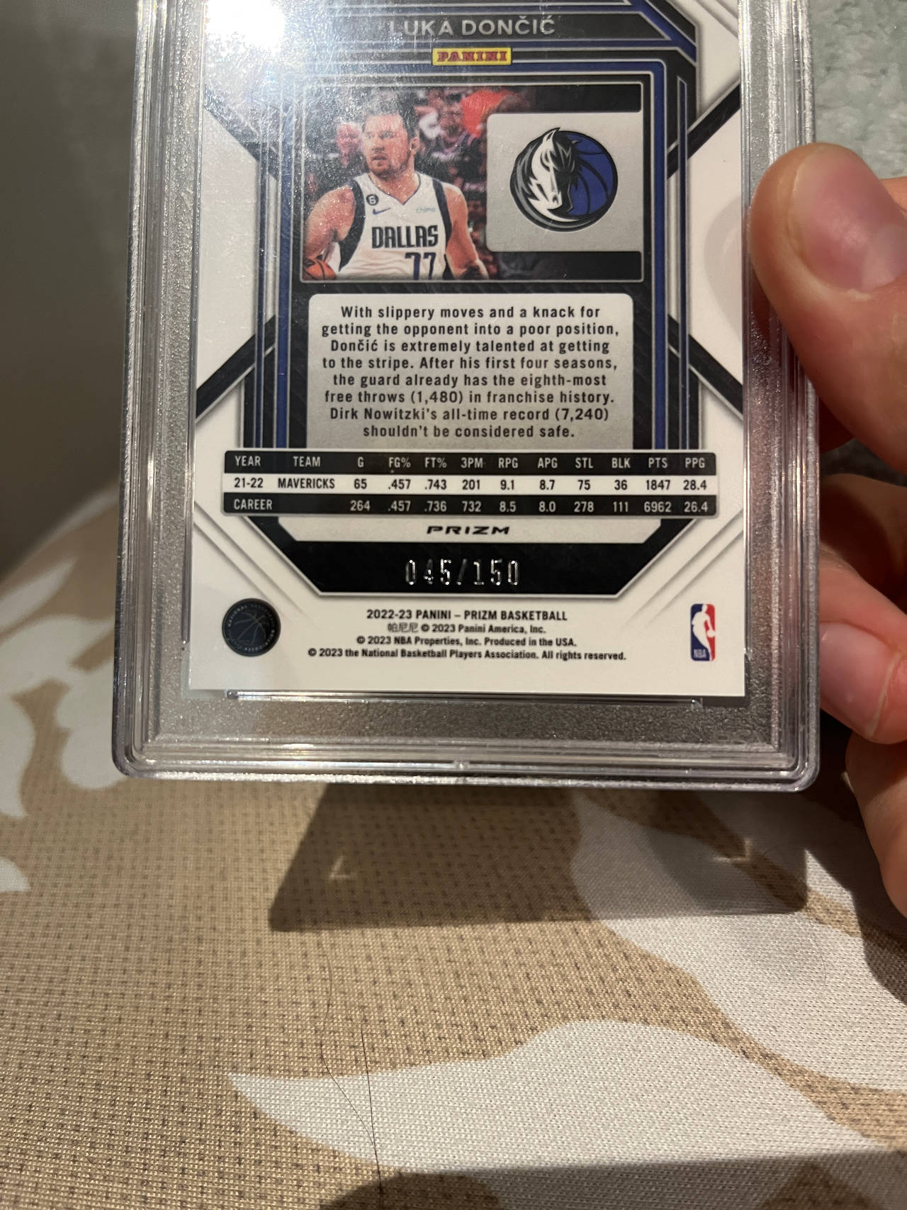 Luka Dončić 2022-23 Panini Prizm Basketball Card