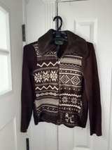 Ralph Lauren Active Brown Zip-Up Sweater Medium - Image 1
